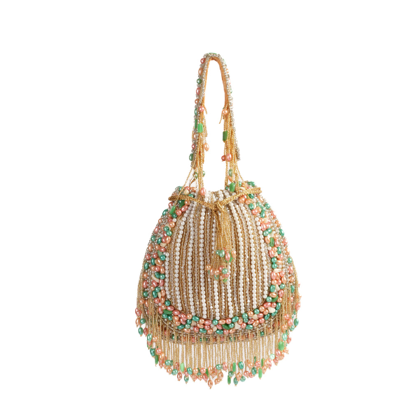 Sunset Drape Beaded Potli