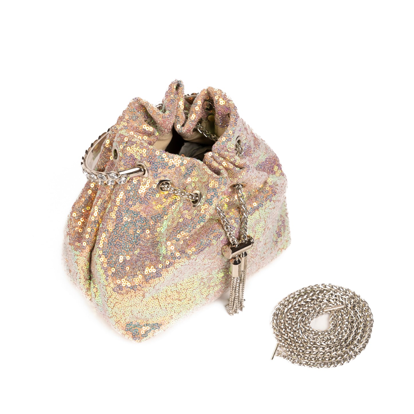 Holographic Galaxy Bucket Bag