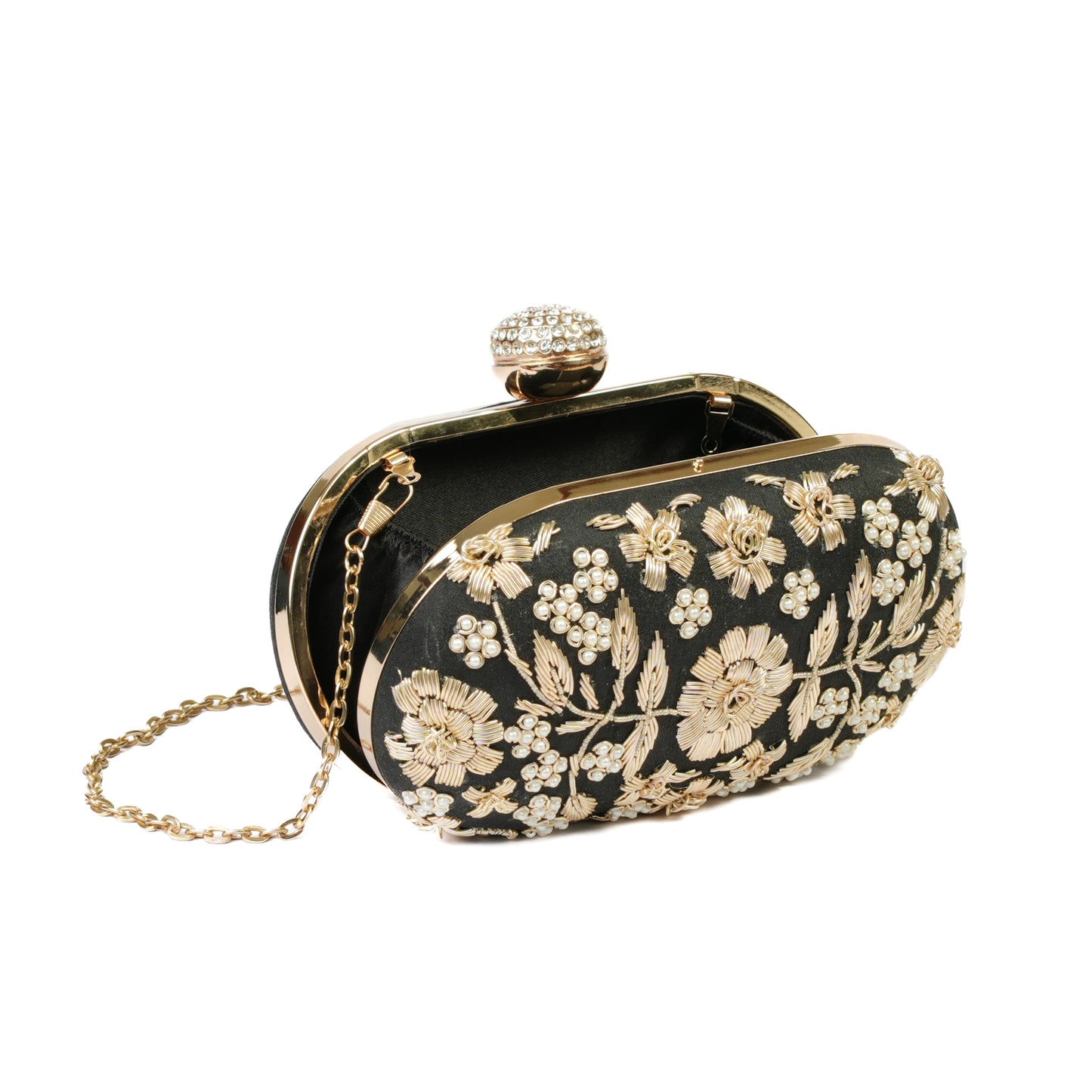 Noir Blossom Clutch