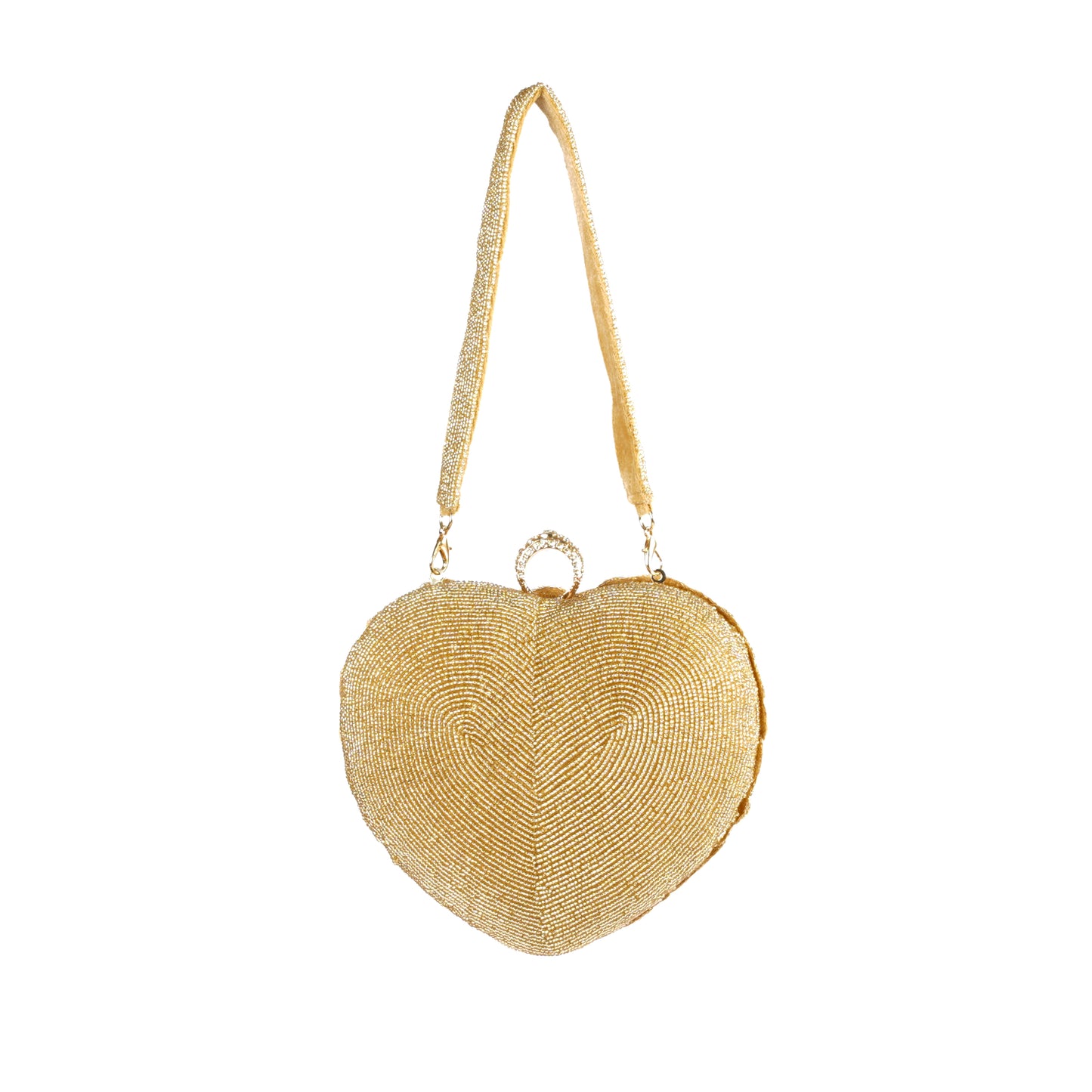 Golden Bloom Heart Purse