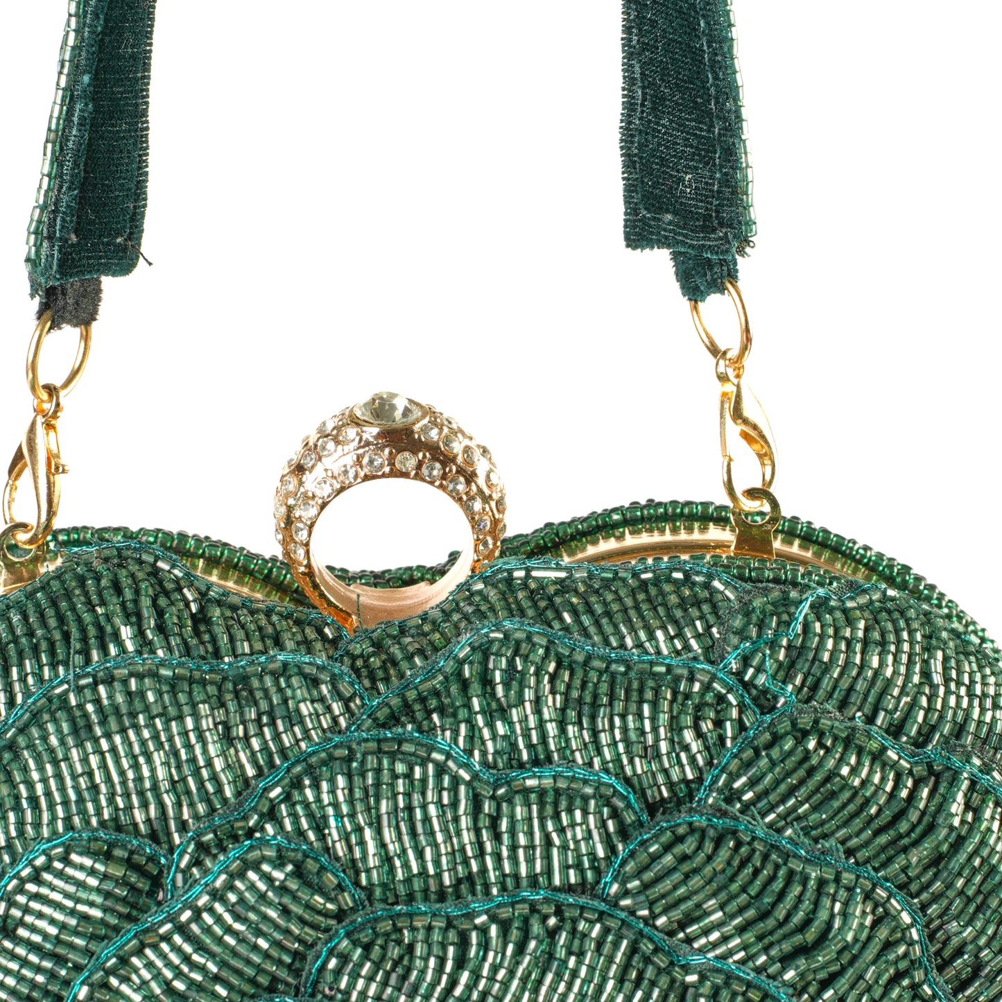 Emerald Bloom Heart Purse
