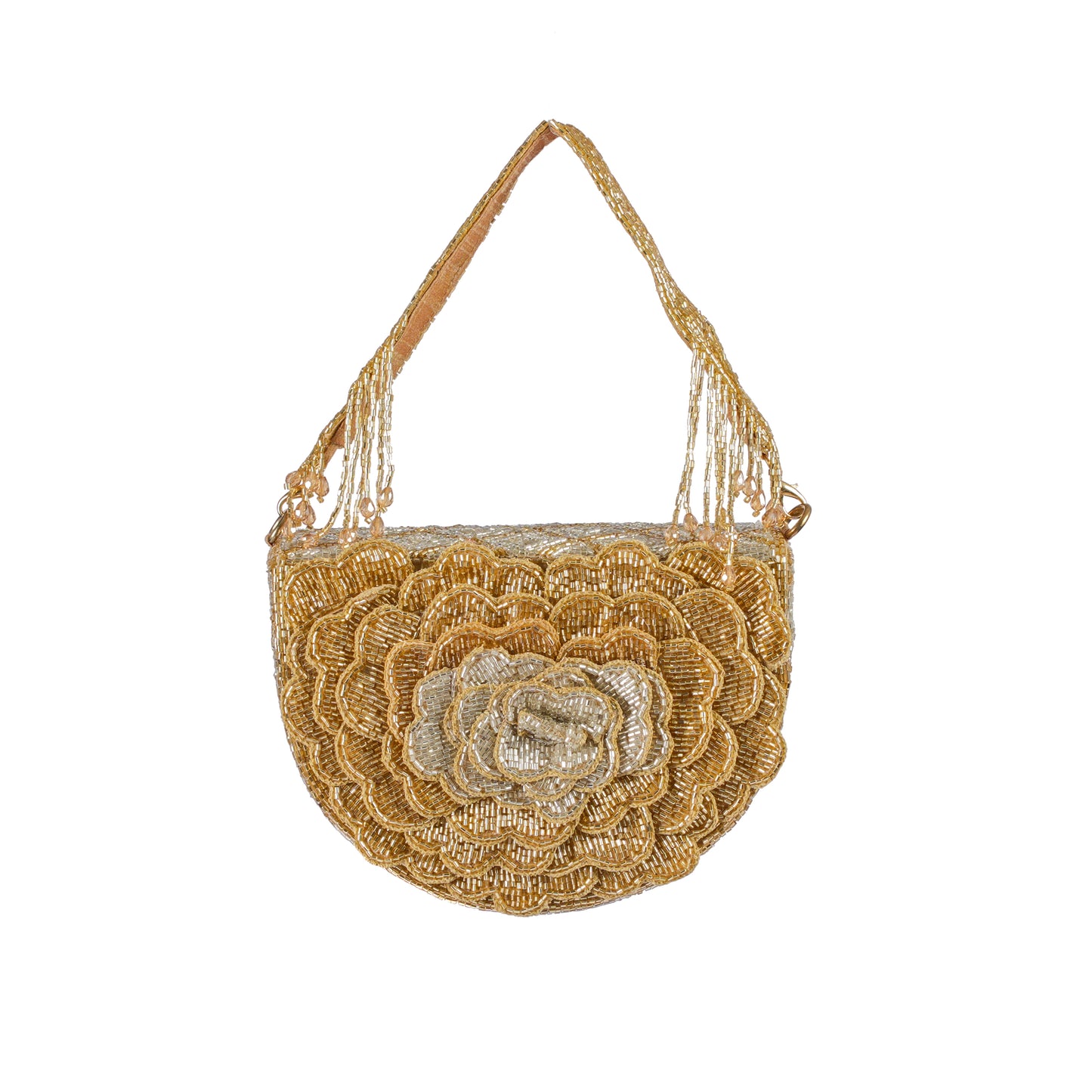 Golden Blossom Flap Purse