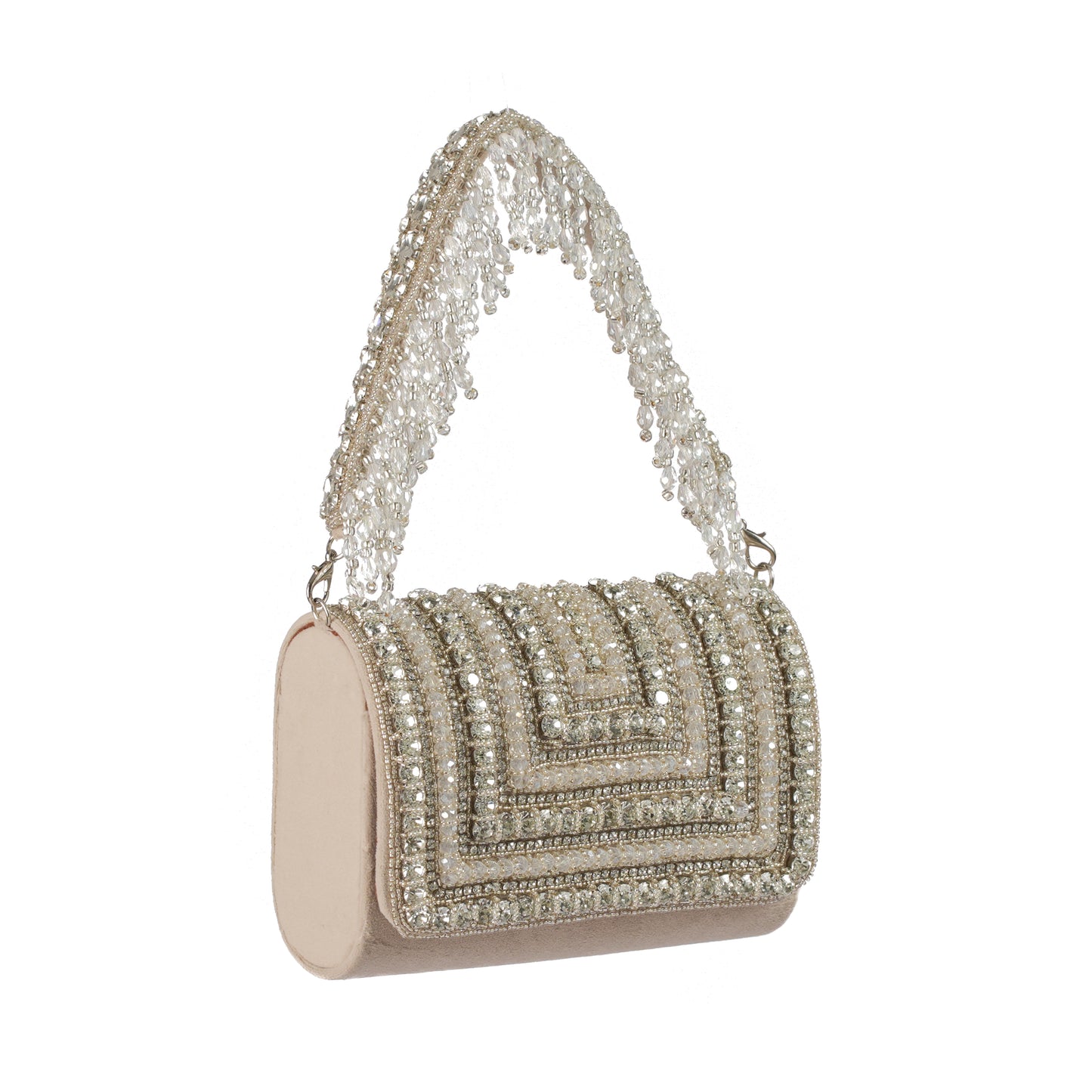 Gleaming Crystal Waterfall Purse