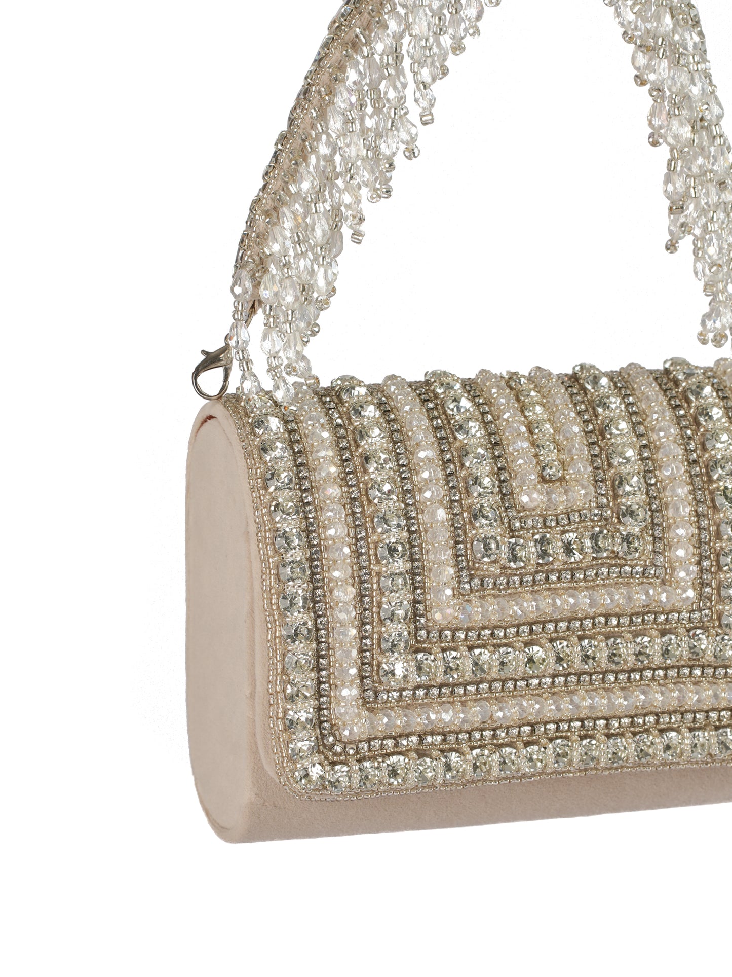 Gleaming Crystal Waterfall Purse
