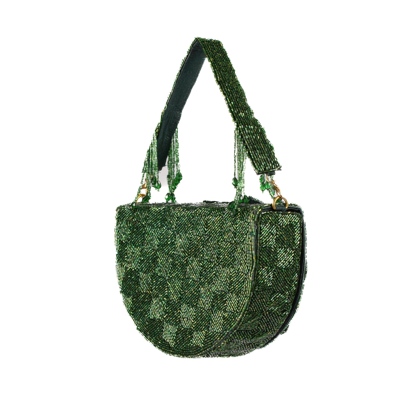 Emerald Blossom Flap Purse