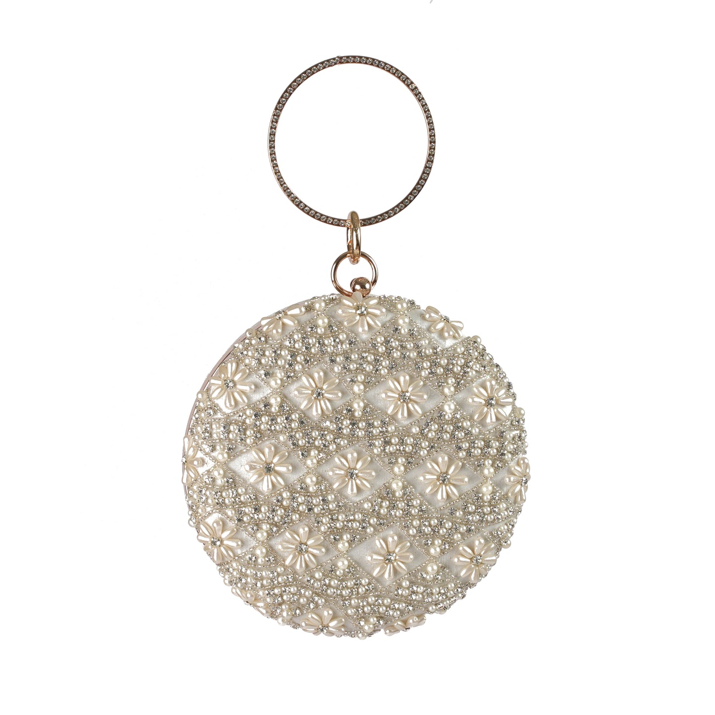 Ivory Daisy Ring Clutch