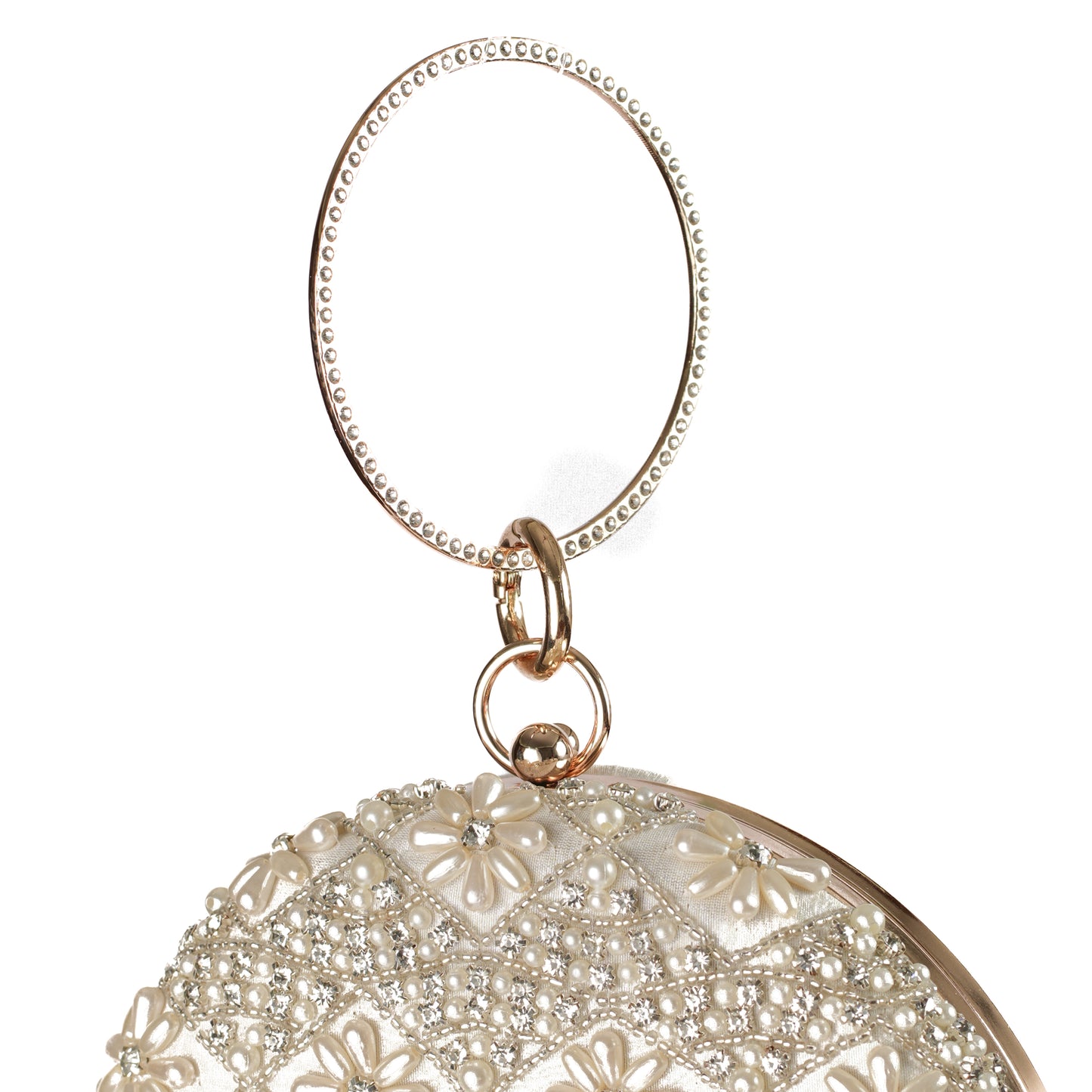 Ivory Daisy Ring Clutch