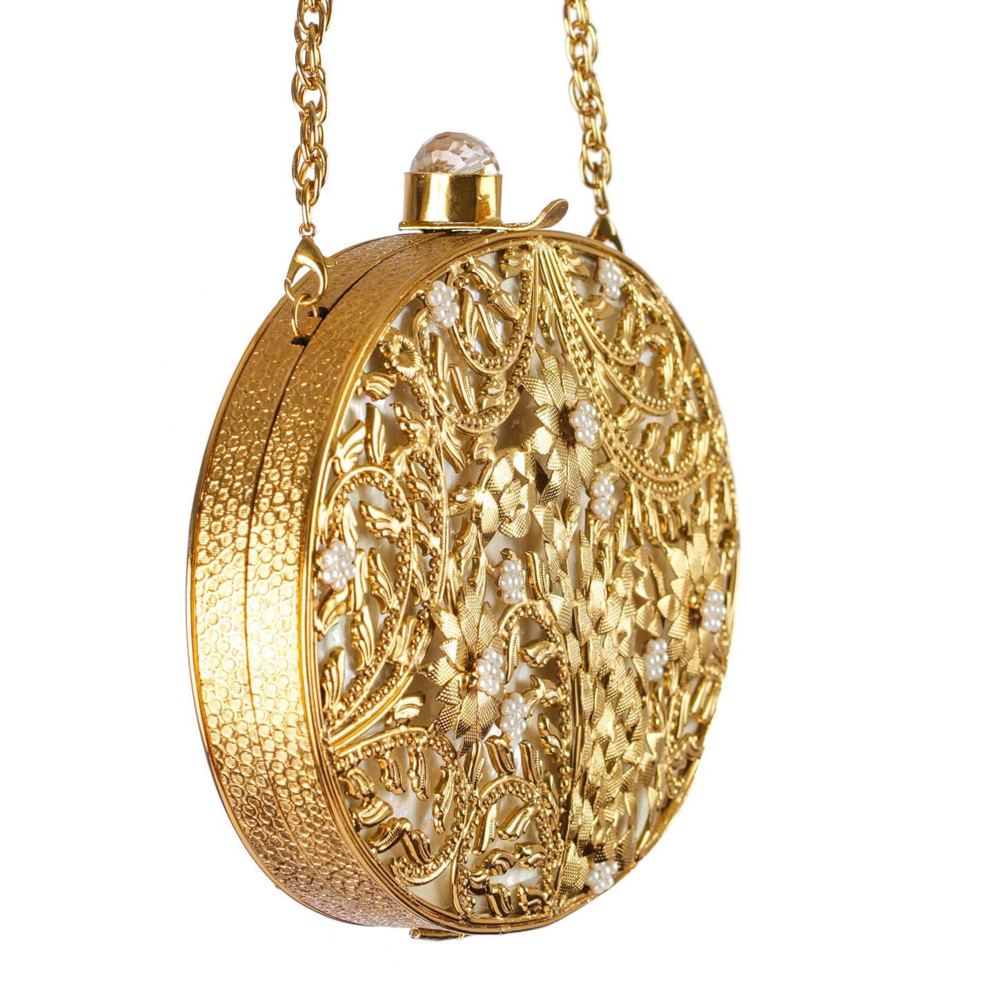 Dahlia Gold Charm Clutch
