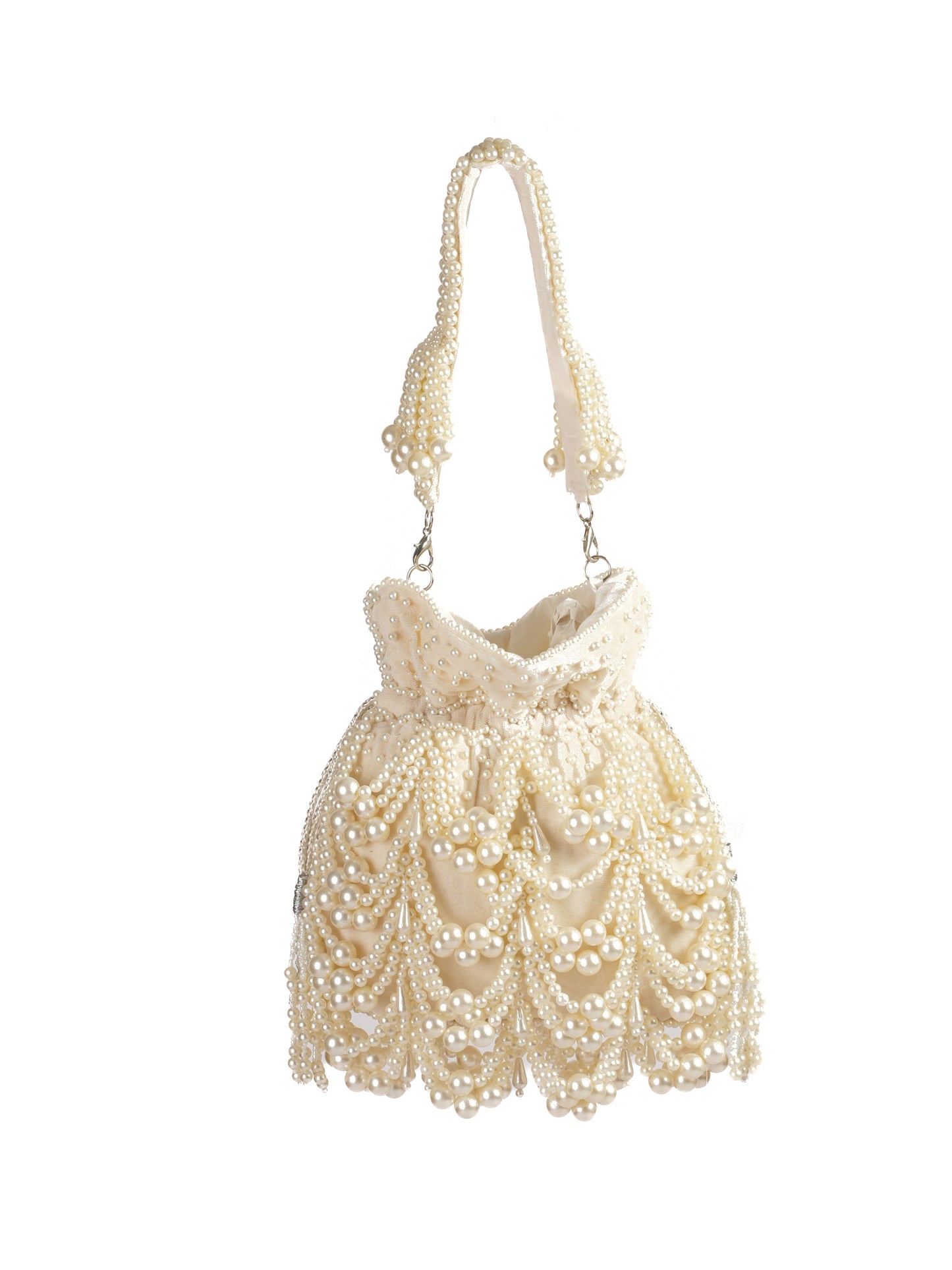 Majestic Pearl Drape Potli