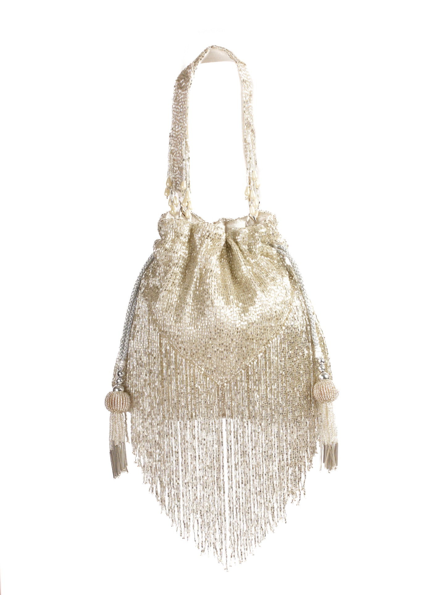 Silver Fringe Potli