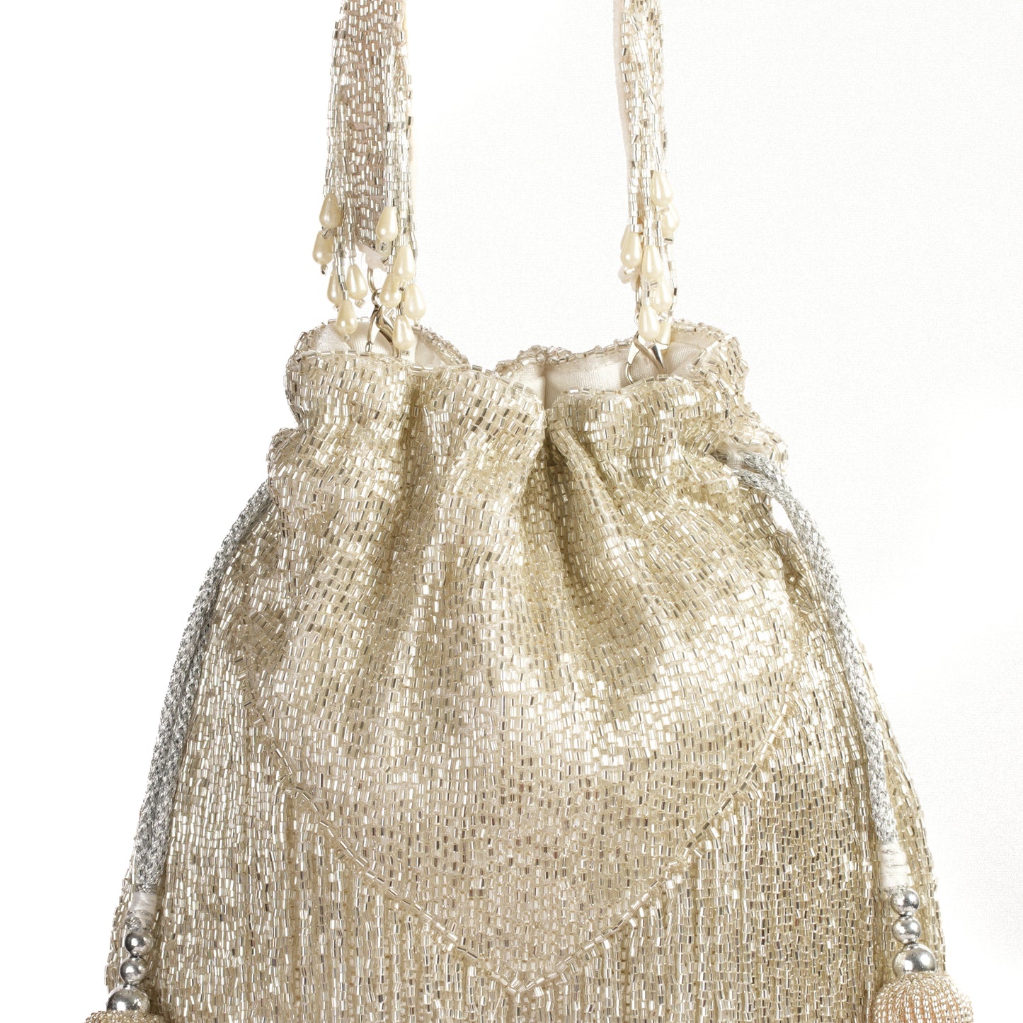 Silver Fringe Potli