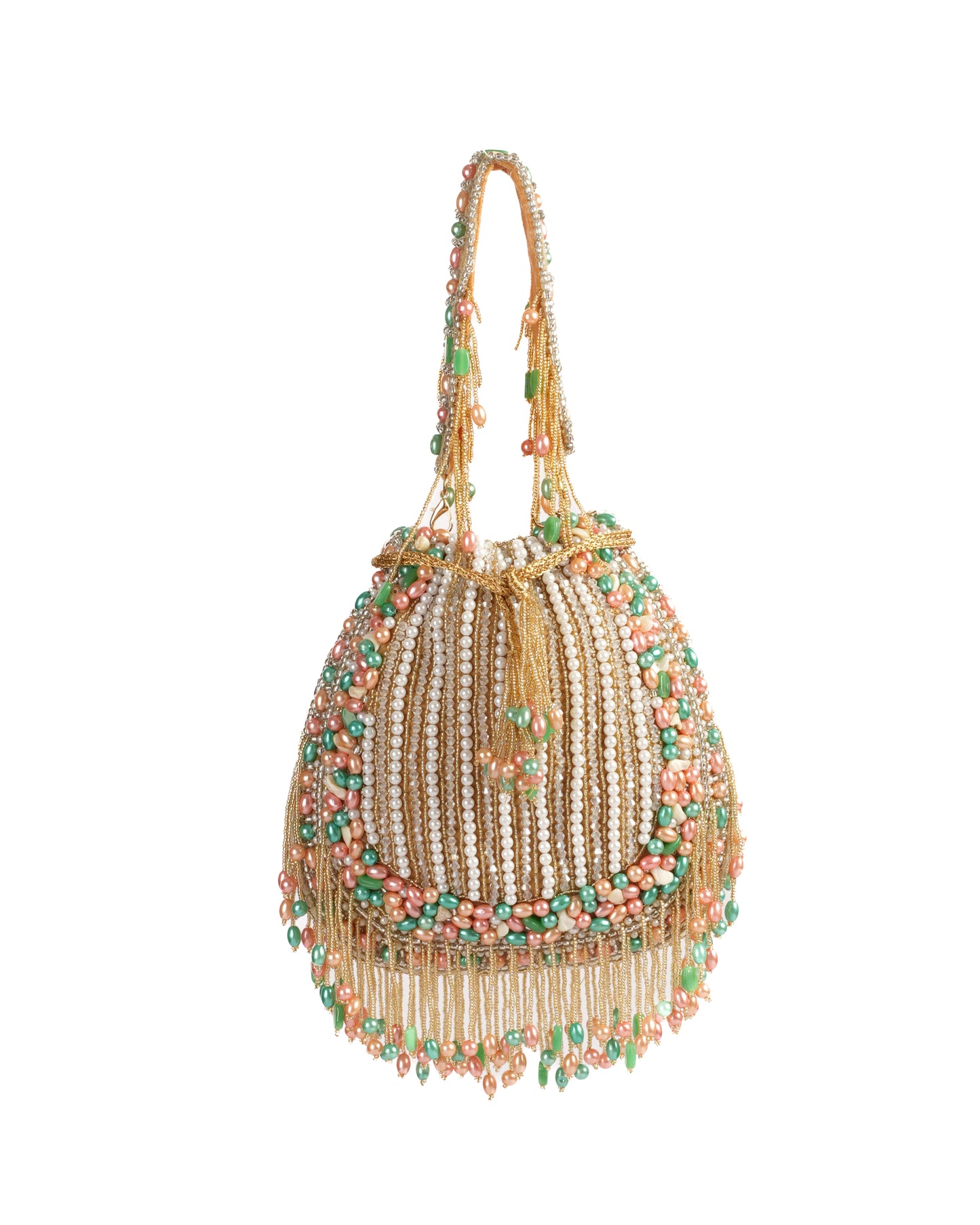 Sunset Drape Beaded Potli