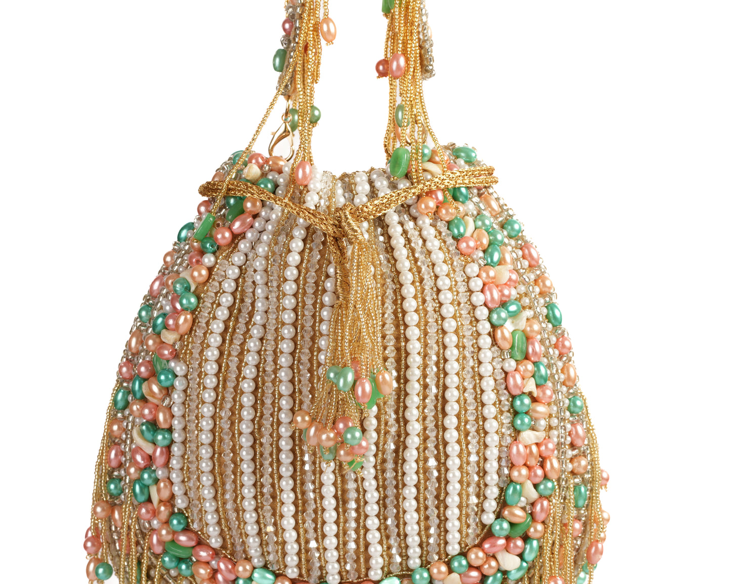 Sunset Drape Beaded Potli