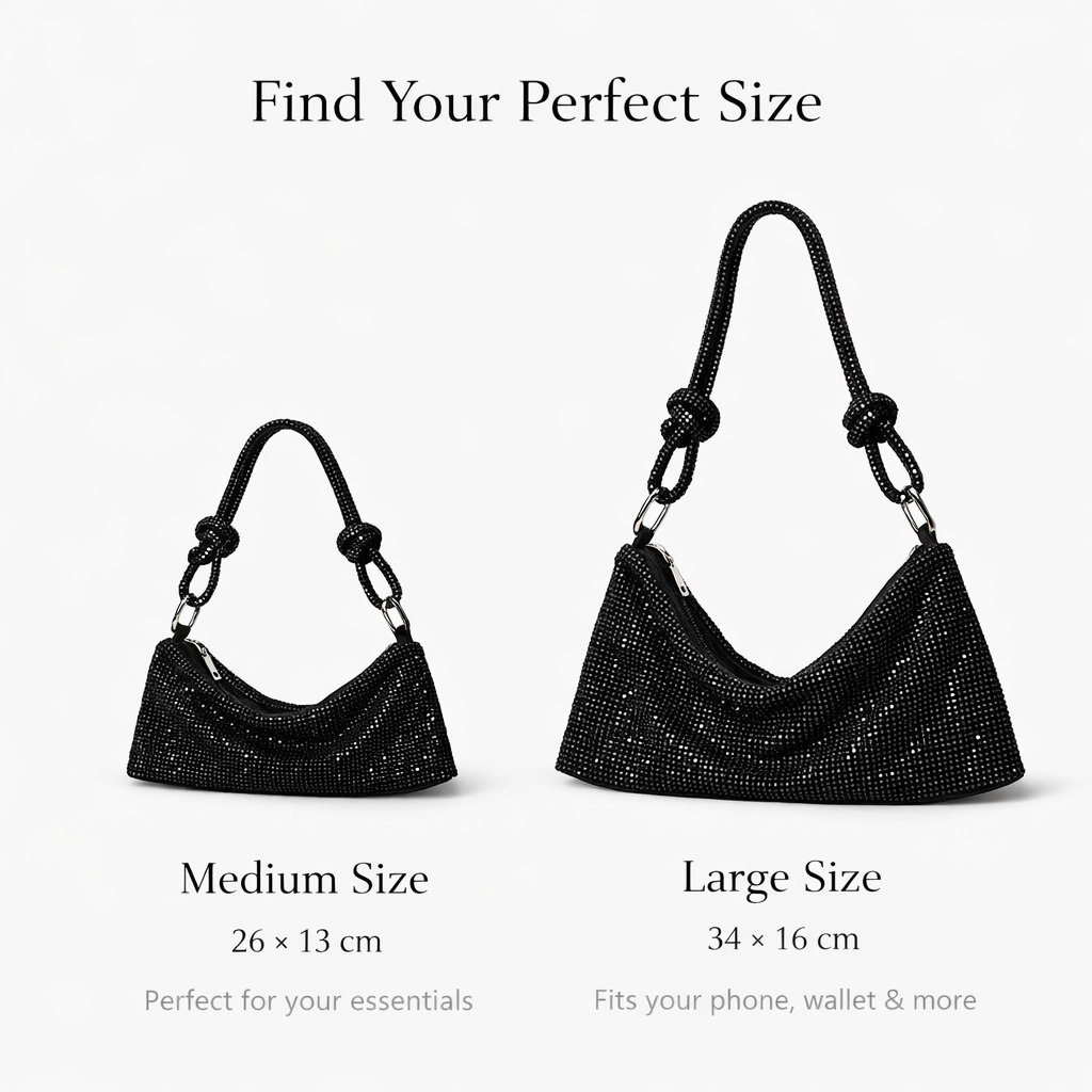 Midnight Black Shimmer Bag