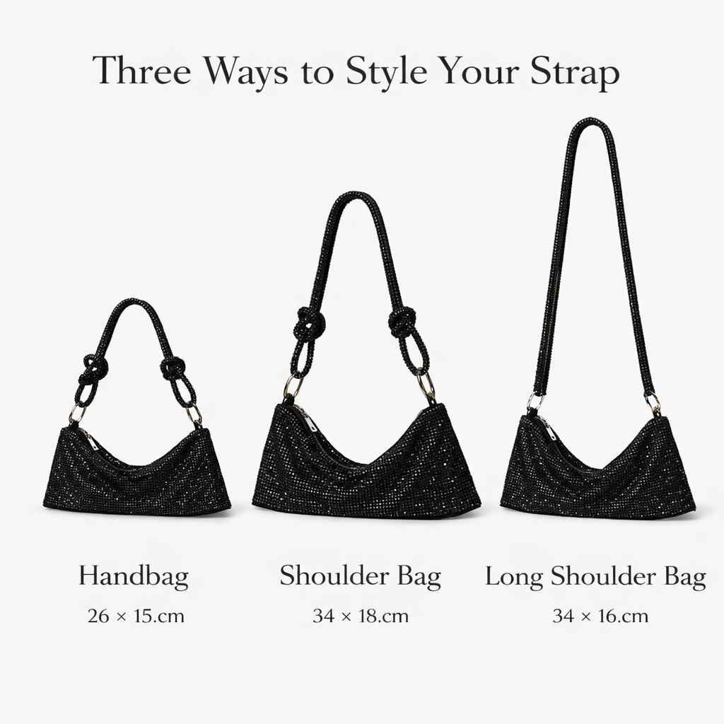 Midnight Black Shimmer Bag