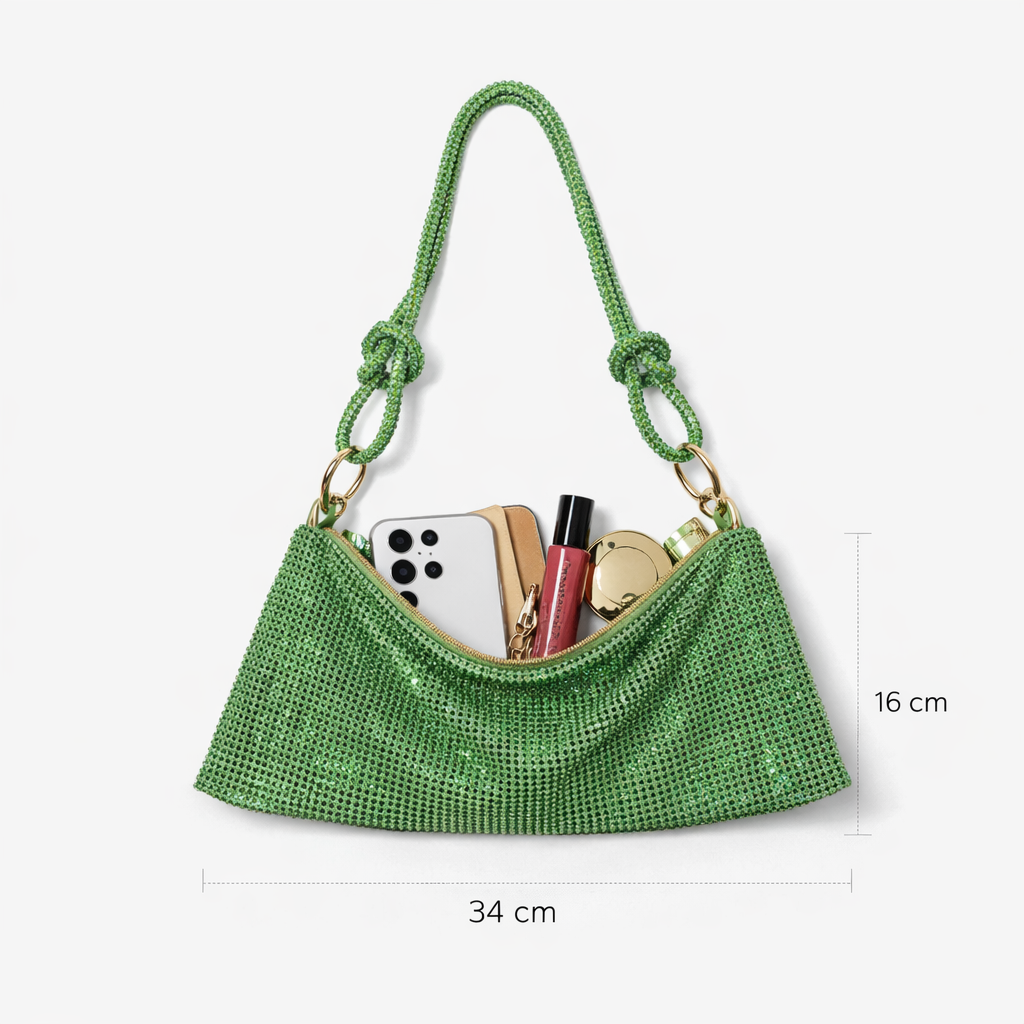 Emerald Glow Shimmer Bag