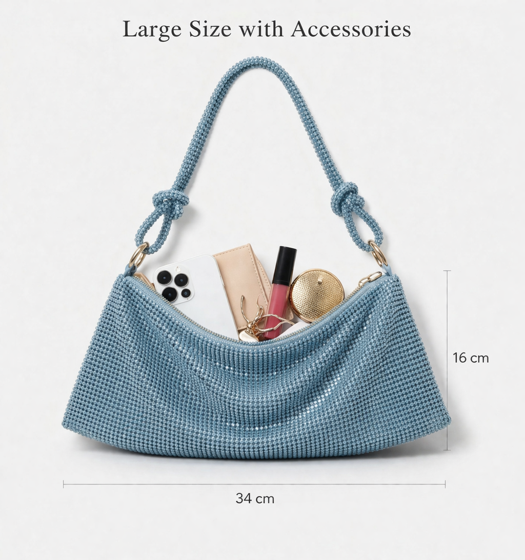 Powder Blue Shimmer Bag