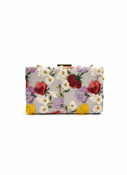 Blooming Garden Embroidered Clutch